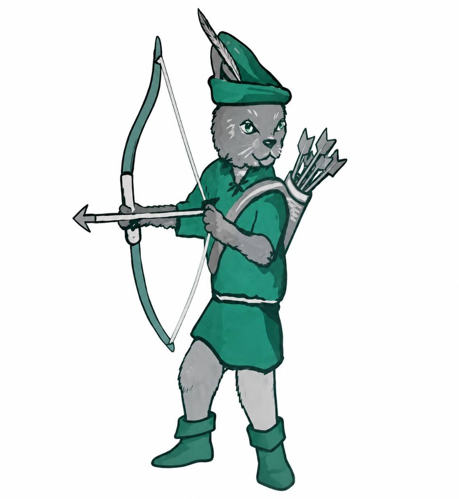 Hobbs drawing his bow